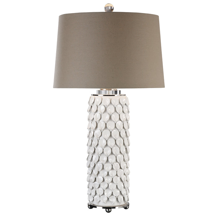 Uttermost Calla Lillies Gloss White Lamp 27270