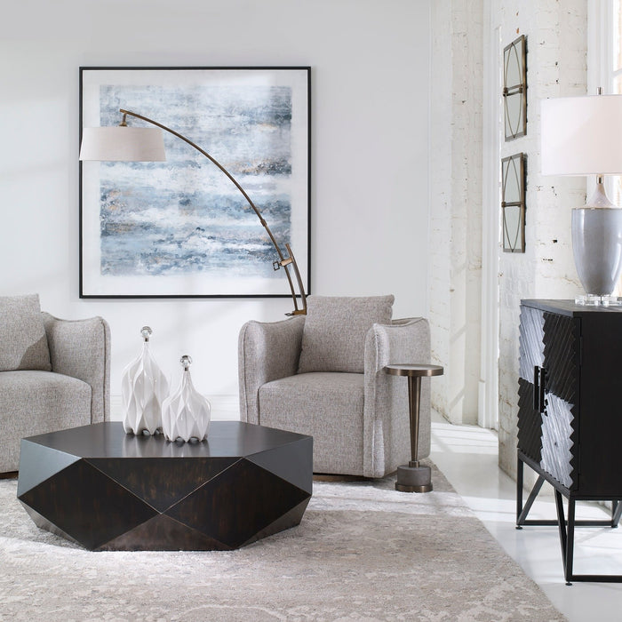 Uttermost Calogero Bronze Arc Floor Lamp 28135-1