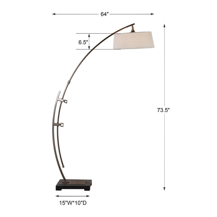 Uttermost Calogero Bronze Arc Floor Lamp 28135-1