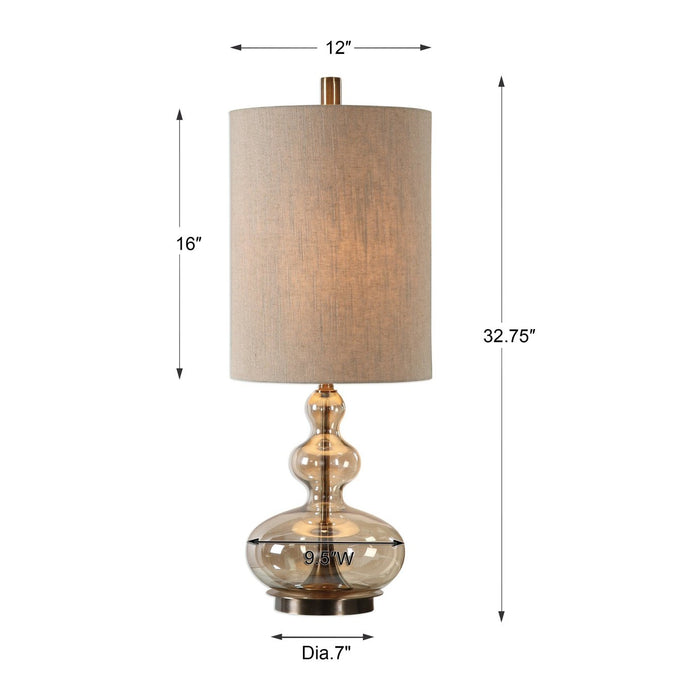 Uttermost Formoso Amber Glass Table Lamp 29538-1