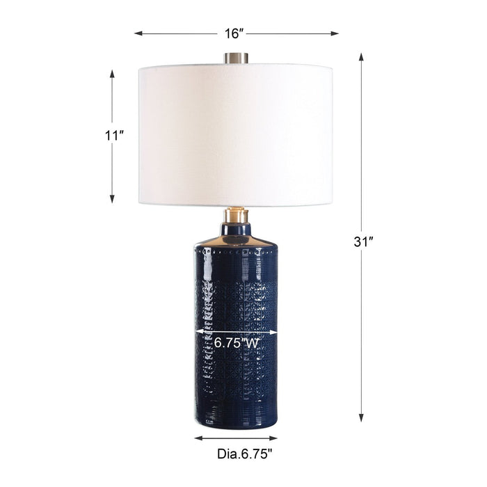 Uttermost Thalia Royal Blue Table Lamp 27716-1