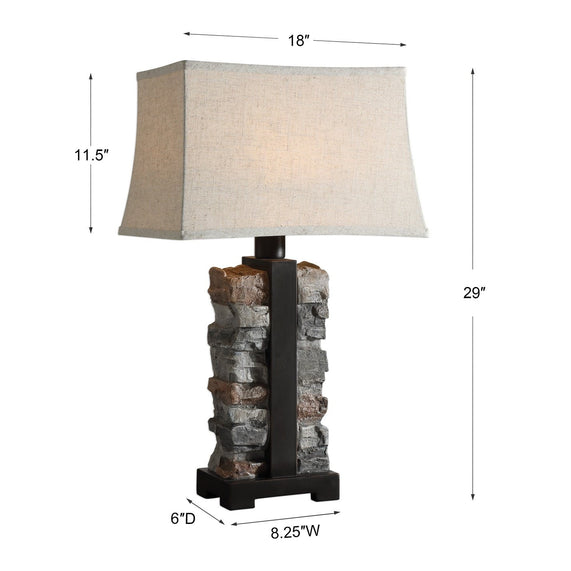 Uttermost Kodiak Stacked Stone Lamp 27806-1