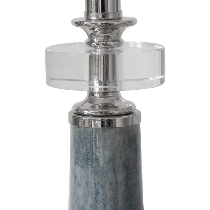 Uttermost Piers Mottled Blue Buffet Lamp 29698-1
