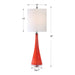 Uttermost Ariel Tapered Glass Buffet Lamp 29739-1