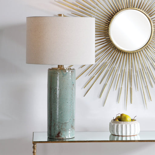 Uttermost Callais Crackled Aqua Table Lamp 28333
