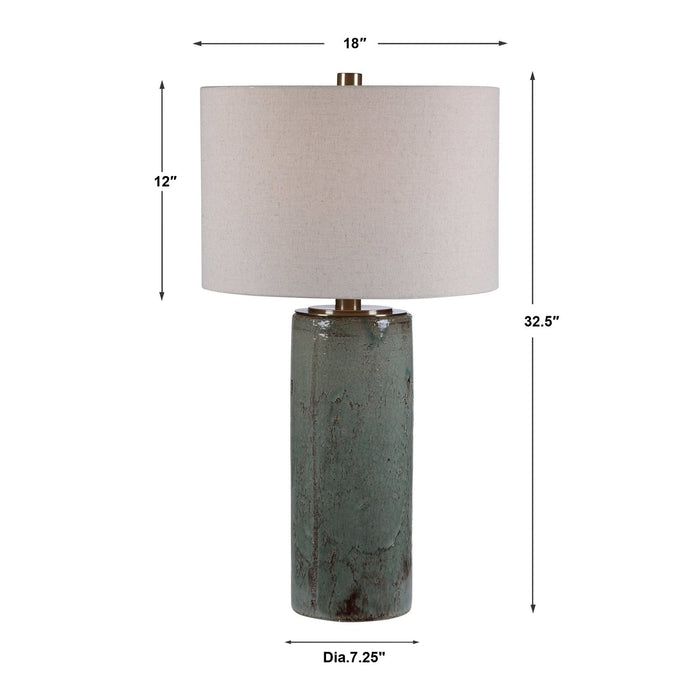 Uttermost Callais Crackled Aqua Table Lamp 28333