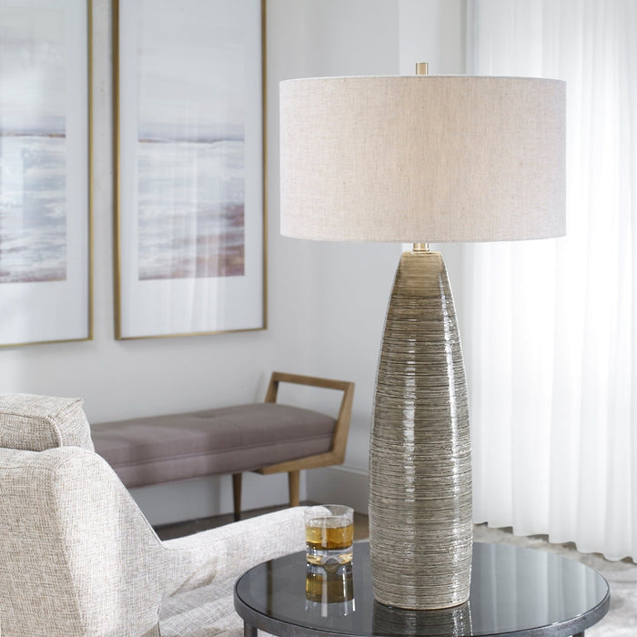 Uttermost Cosmo Charcoal Table Lamp 28280 — Archic Furniture
