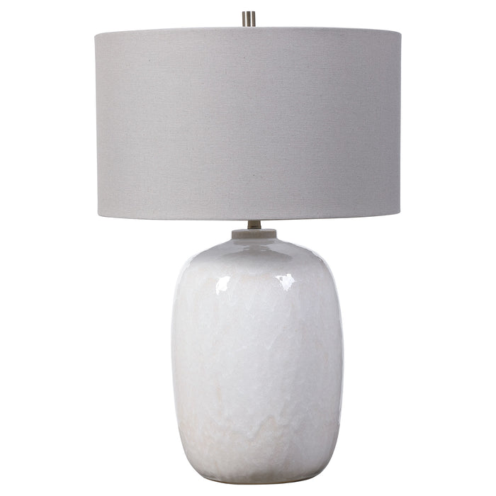 Uttermost Winterscape White Glaze Table Lamp 28390-1