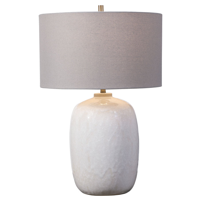 Uttermost Winterscape White Glaze Table Lamp 28390-1