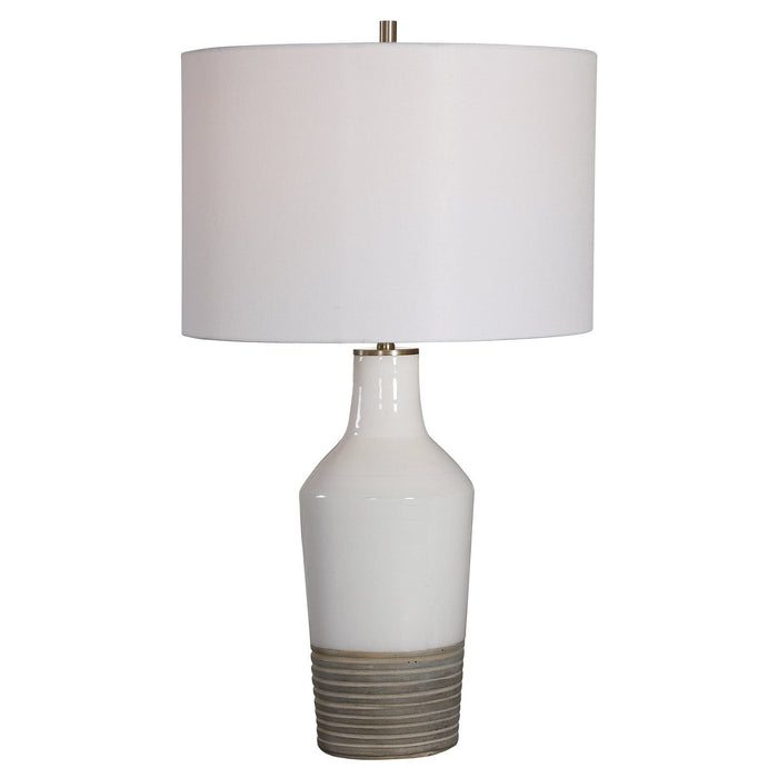 Uttermost Dakota White Crackle Table Lamp 28398-1