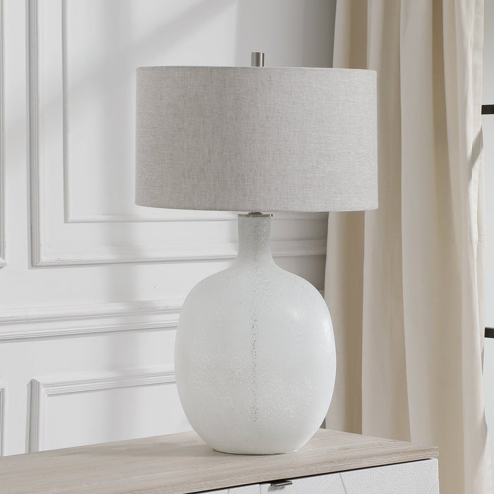 Uttermost Whiteout Mottled Glass Table Lamp 28469-1
