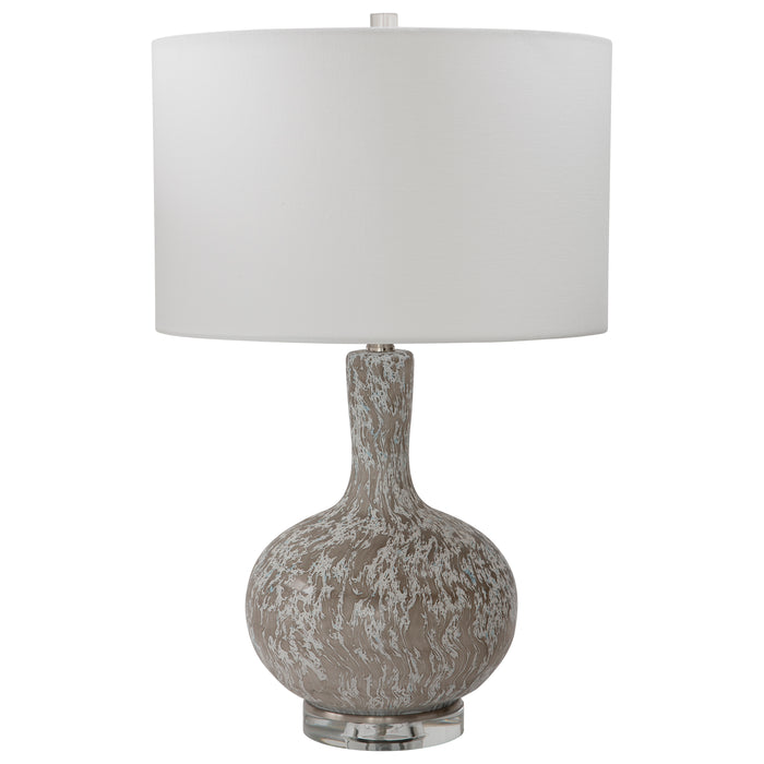 Uttermost Turbulence Distressed White Table Lamp 28483-1
