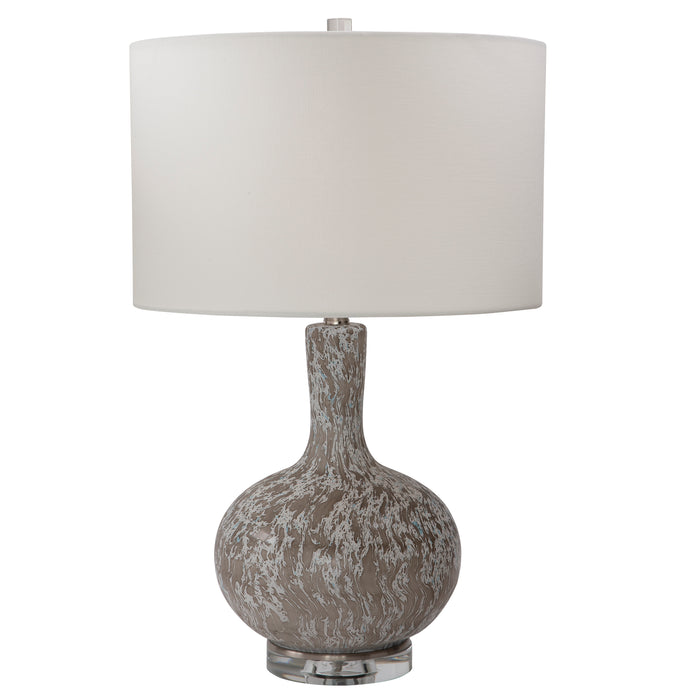 Uttermost Turbulence Distressed White Table Lamp 28483-1