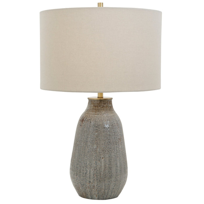 Uttermost Monacan Gray Textured Table Lamp 28484-1