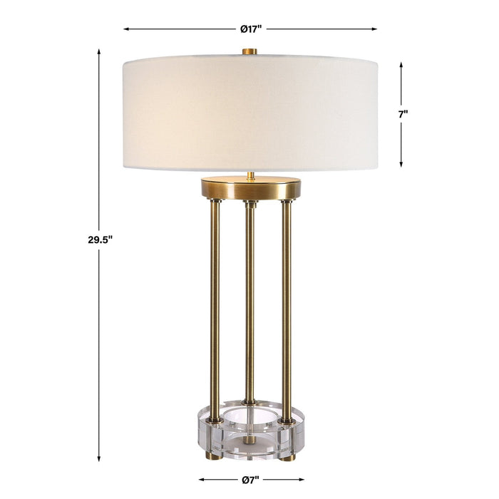 Uttermost Pantheon Brass Rod Table Lamp 30013-1