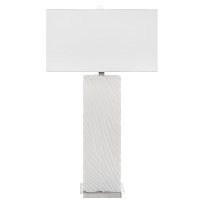 Uttermost Pillar White Marble Table Lamp 30066