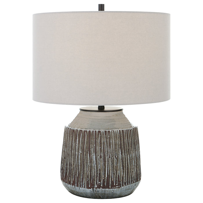 Uttermost Neolithic Blue-Gray Table Lamp 30062-1