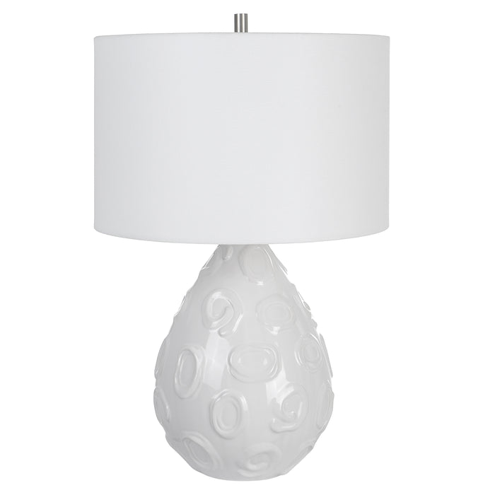 Uttermost Loop White Glaze Table Lamp 30159-1