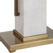 Uttermost Column White Marble Table Lamp 30160