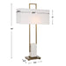 Uttermost Column White Marble Table Lamp 30160