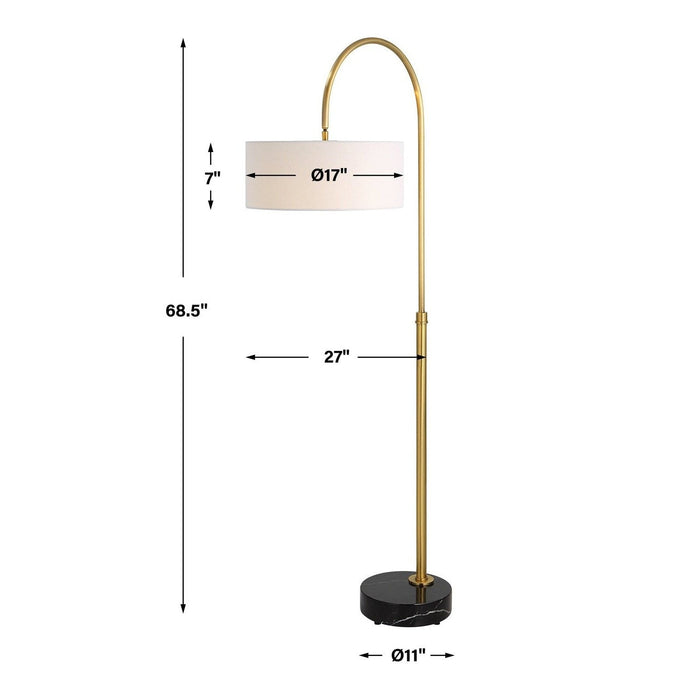 Uttermost Huxford Brass Arch Floor Lamp 30136-1