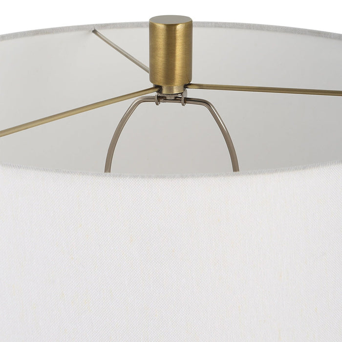 Uttermost Adelia Ivory & Brass Table Lamp 30124-1