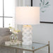 Uttermost Ascent White Geometric Table Lamp 30164-1