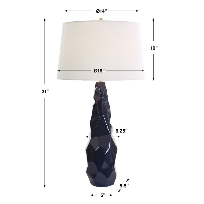 Uttermost Kavos Geometric Blue Table Lamp 30173