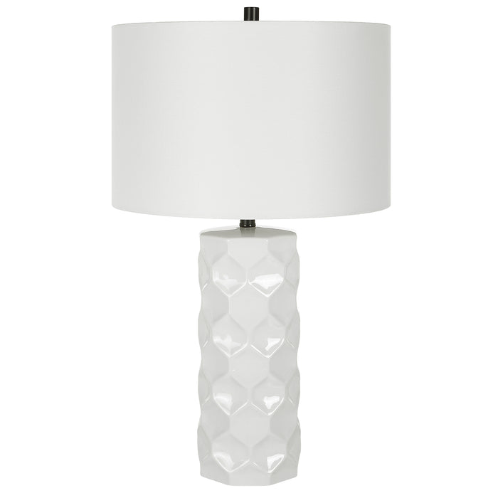 Uttermost Honeycomb White Table Lamp 30181-1