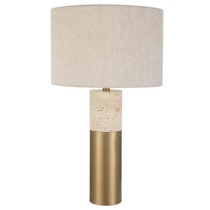 Uttermost Gravitas Elegant Brass & Stone Lamp 30201-1