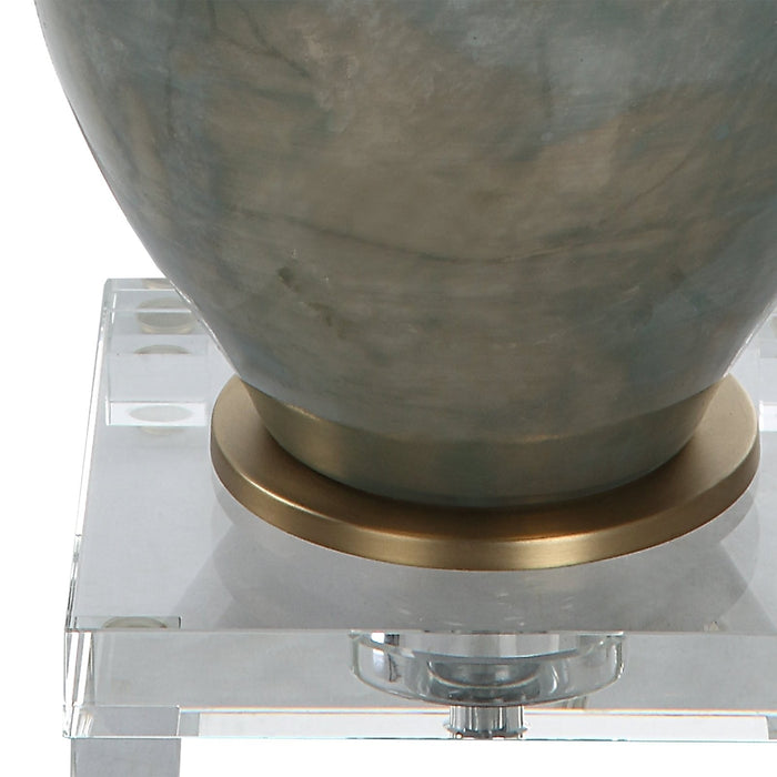 Uttermost Cardoni Bronze Glass Table Lamp 30231