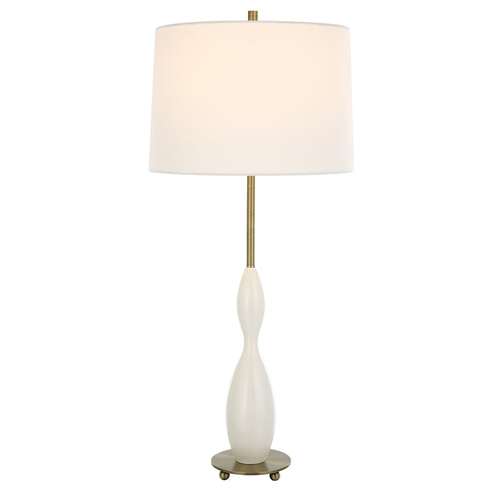 Uttermost Annora Glossy White Table Lamp 30235