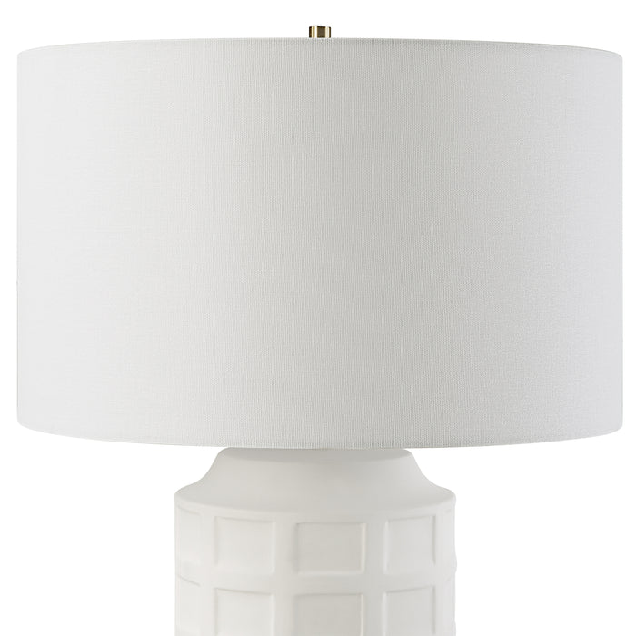 Uttermost Window Pane White Table Lamp 30239
