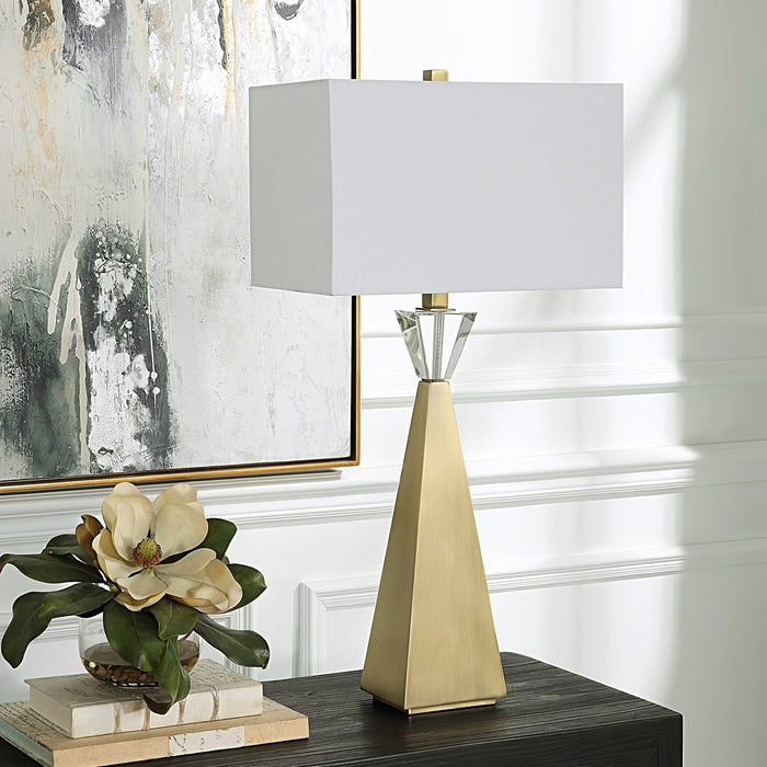 Uttermost Arete Modern Brass Table Lamp 30244