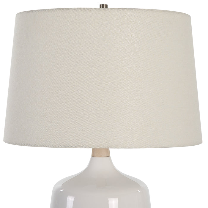 Uttermost Opal Gloss White Table Lamp 30250-1