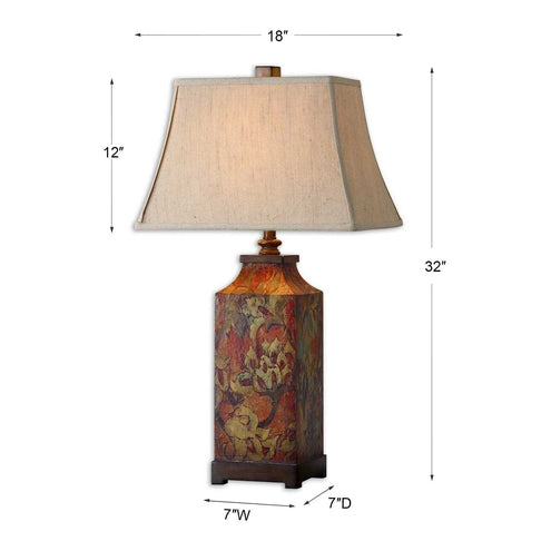 Uttermost Colorful Flowers Table Lamp 27678