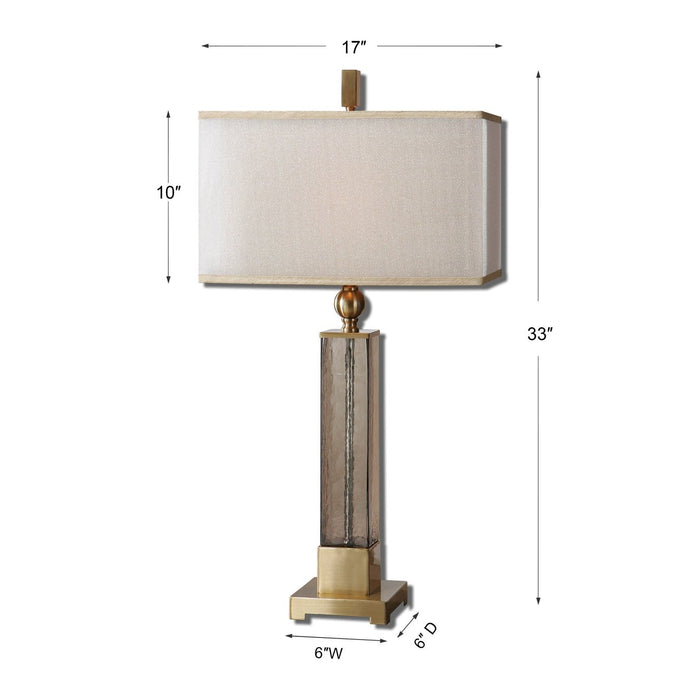 Uttermost Caecilia Amber Glass Table Lamp 26583-1