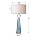 Uttermost Navier Blue Glass Table Lamp 27698-1