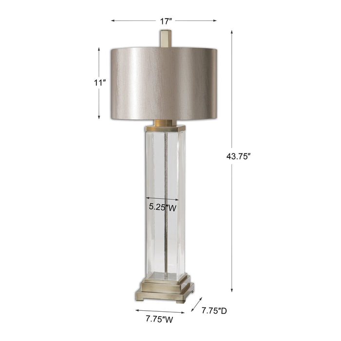 Uttermost Drustan Clear Glass Table Lamp 26160-1