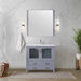 Lexora Home Volez 36" Bath Vanity with Ceramic Countertop and Faucet