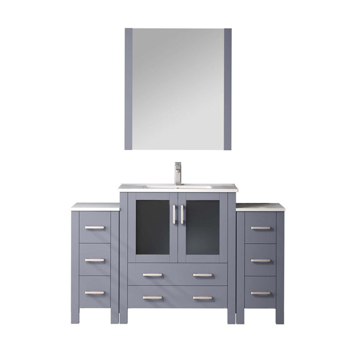 Lexora Home Volez Bath Vanity with Ceramic Countertop and Faucet