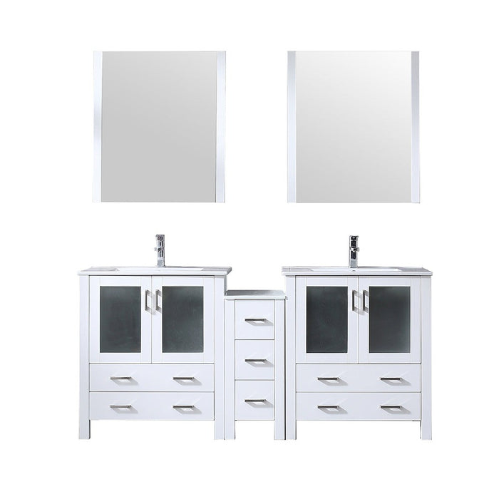 Lexora Home Volez Bath Vanity with Ceramic Countertop and Faucet