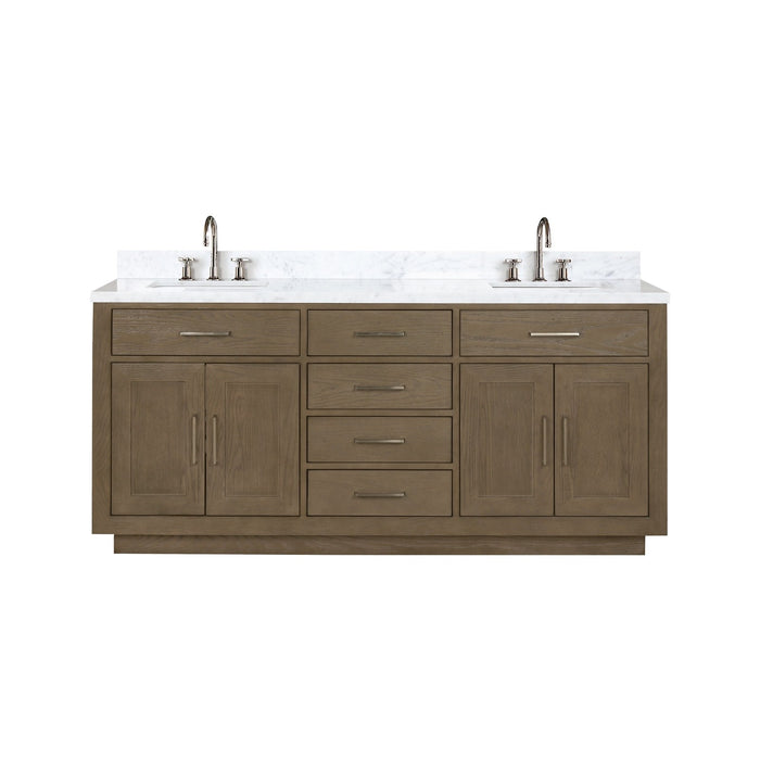 Lexora Home Abbey Bath Vanity with Carrara Marble Countertop