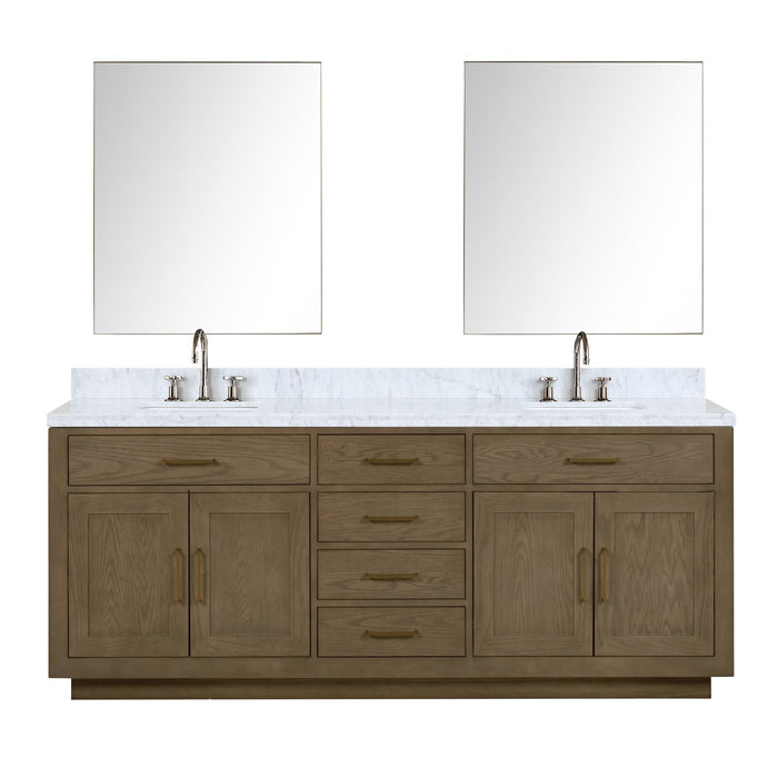 Lexora Home Abbey Bath Vanity with Carrara Marble Countertop