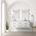 Lexora Home Castor Double Bath Vanity with Carrara Marble Countertop