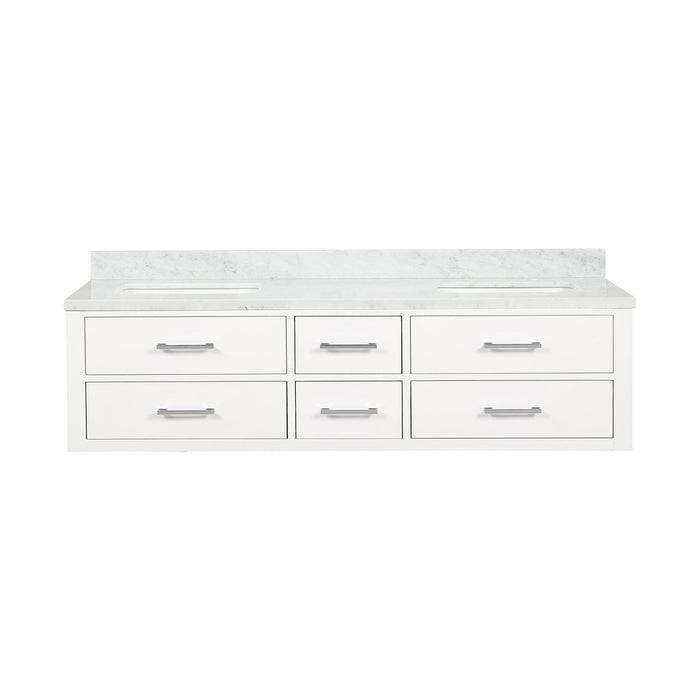 Lexora Home Castor Double Bath Vanity with Carrara Marble Countertop