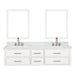 Lexora Home Castor Double Bath Vanity with Carrara Marble Countertop