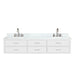 Lexora Home Castor Double Bath Vanity with Carrara Marble Countertop