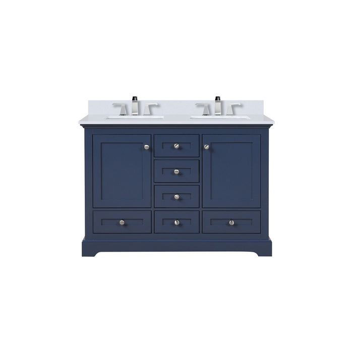 Lexora Home Dukes Bath Vanity with White Quartz Countertop