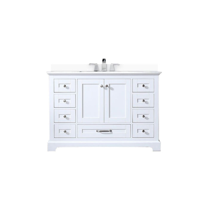 Lexora Home Dukes Bath Vanity with White Quartz Countertop